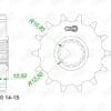 800Wx800H-3073485-3 AFAM Kettingkit 525XMR3 14/44-116 – Standaard achtertandwiel