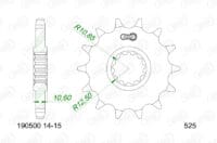 800Wx800H-3073485-3 AFAM Kettingkit 525XMR3 14/44-116 – Standaard achtertandwiel