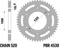EK/PBR Kettingkit 520MVXZ2 15/48-120 – Standaard achtertandwiel