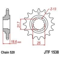 800Wx800H-3073505-3 EK/JT Kettingkit 520SRX2 15/45-114 – Standaard achtertandwiel