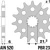 EK/PBR Kettingkit 520SRX2 14/46-118 – Standaard achtertandwiel