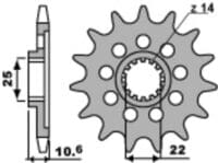 EK/PBR Kettingkit 520ZVX3 14/41-108 – Versterkt achtertandwiel